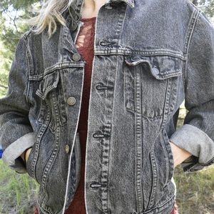 Levi’s Strauss & Co. dark wash denim button down jacket, size S, oversized fit